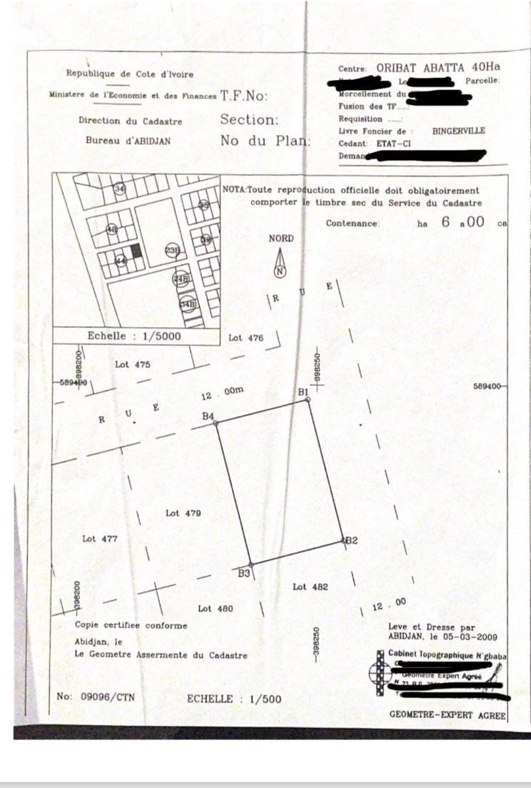 TERRAIN EN VENTE A LA RIVIERA ABATTA EN ZONE ORIBAT